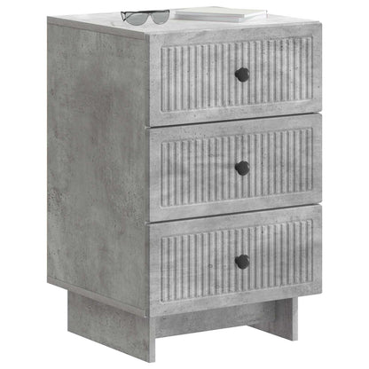 Bedside Cabinet Concrete Grey 43 x 41 x 66.5 cm Engineered Wood