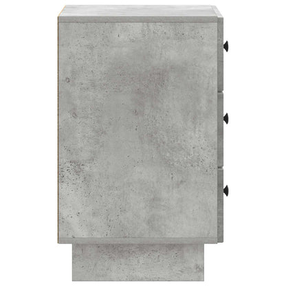 Bedside Cabinet Concrete Grey 43 x 41 x 66.5 cm Engineered Wood