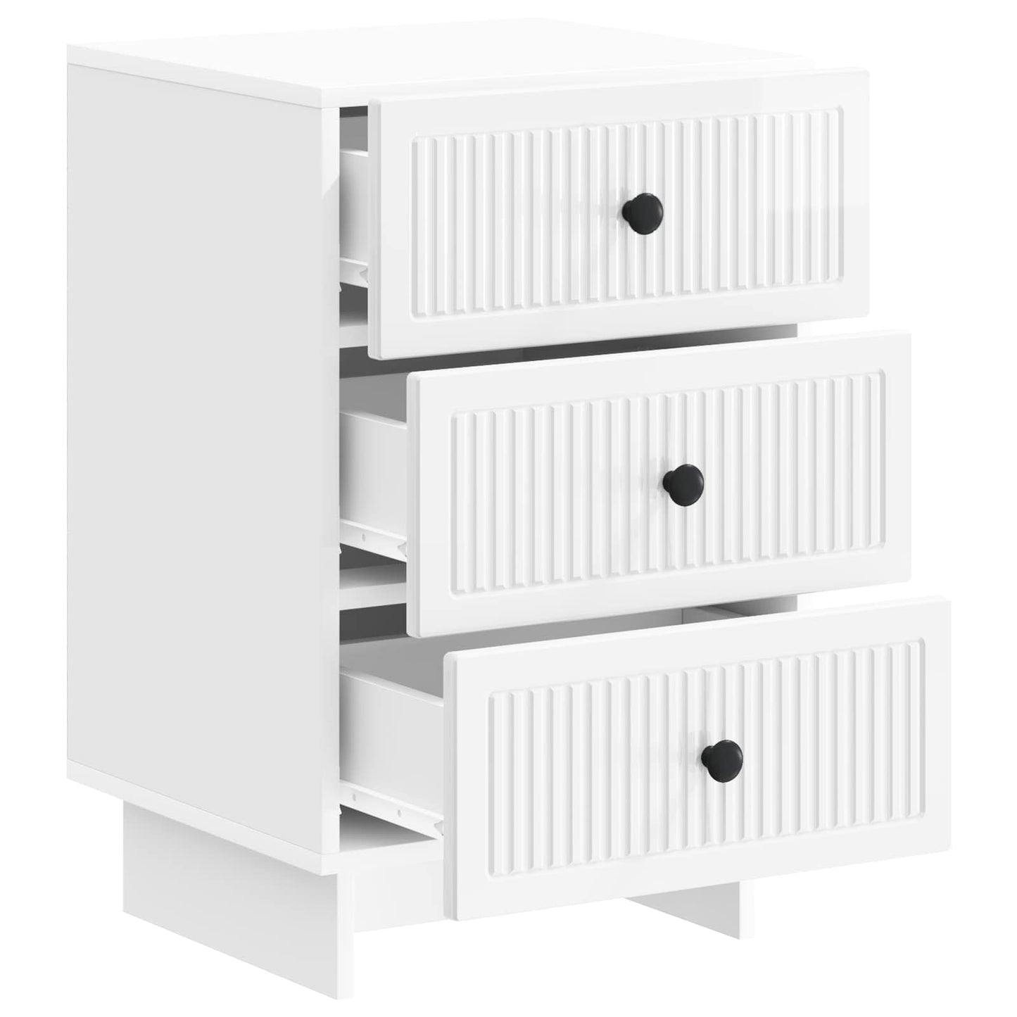 Bedside Cabinet with Drawer High Gloss White 43 x 41 x 66.5 cm