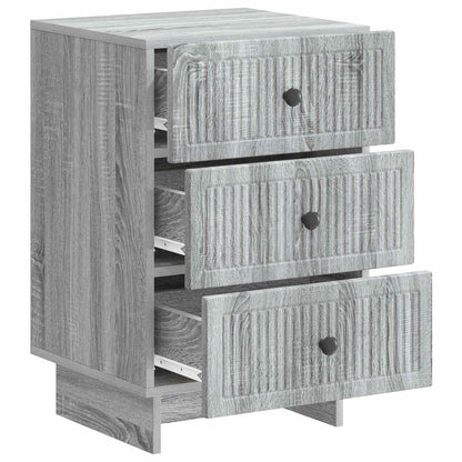 Bedside Cabinet Grey Sonoma 43 x 41 x 66.5 cm Engineered Wood