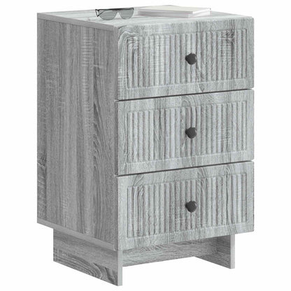 Bedside Cabinet Grey Sonoma 43 x 41 x 66.5 cm Engineered Wood