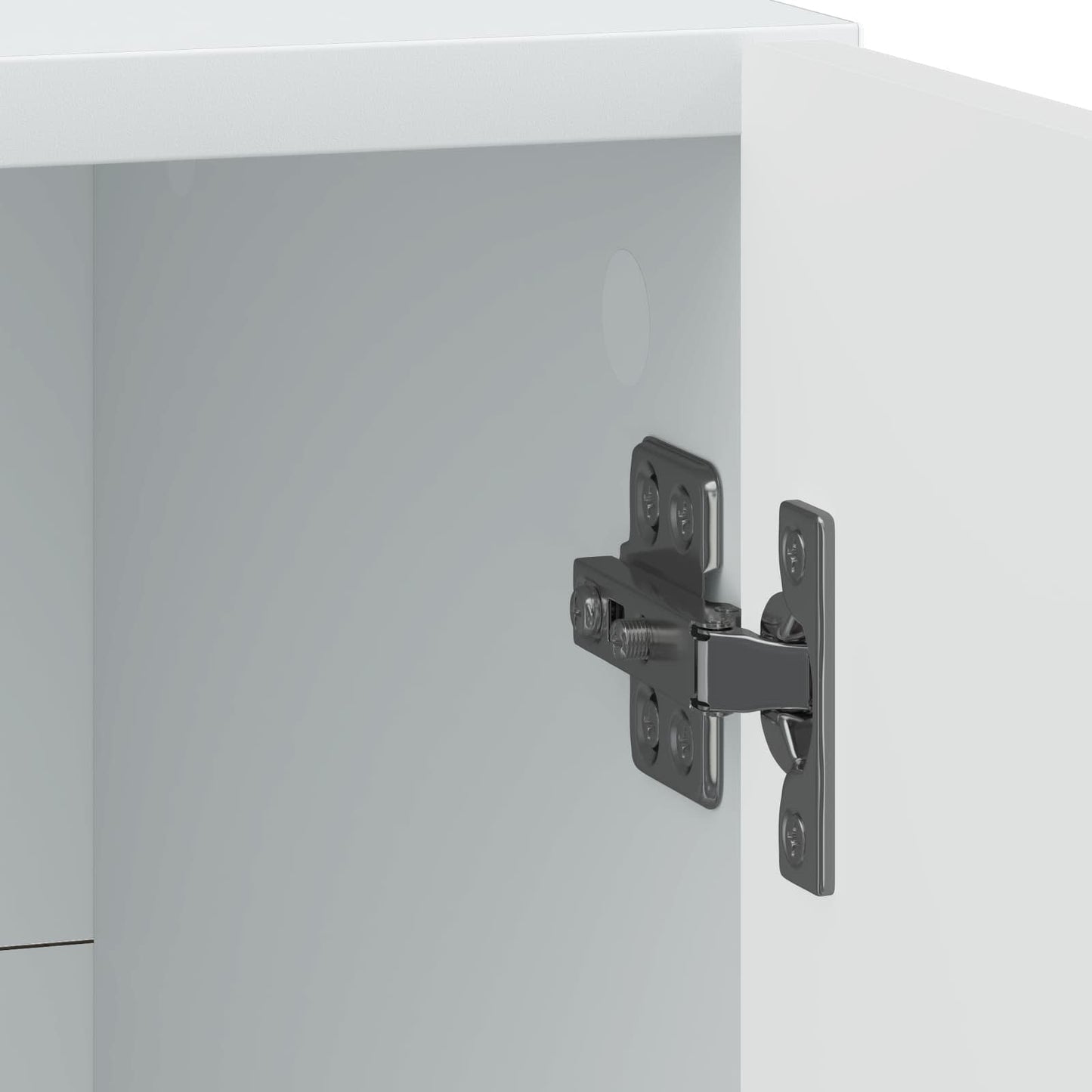 Bedside Cabinet White 43 x 34.5 x 50 cm Engineered Wood
