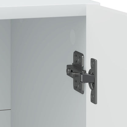 Bedside Cabinet White 43 x 34.5 x 50 cm Engineered Wood