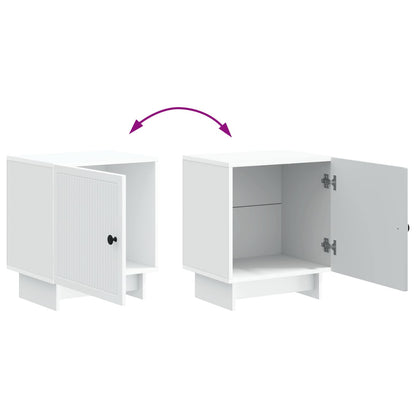 Bedside Cabinet 2 pcs White 43 x 34.5 x 50 cm Engineered Wood