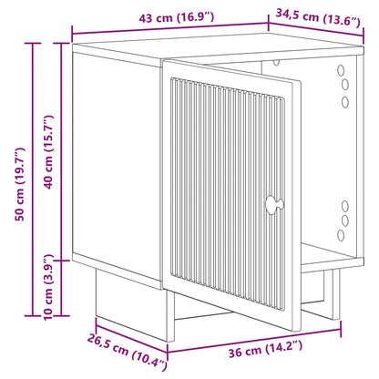 Bedside Cabinet 2 pcs White 43 x 34.5 x 50 cm Engineered Wood