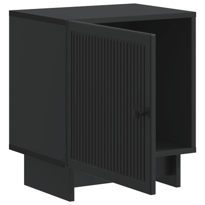 Bedside Cabinet Black 43 x 34.5 x 50 cm Engineered Wood