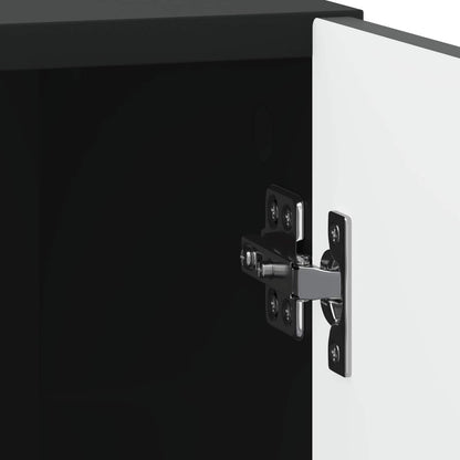 Bedside Cabinet 2 pcs Black 43 x 34.5 x 50 cm Engineered Wood