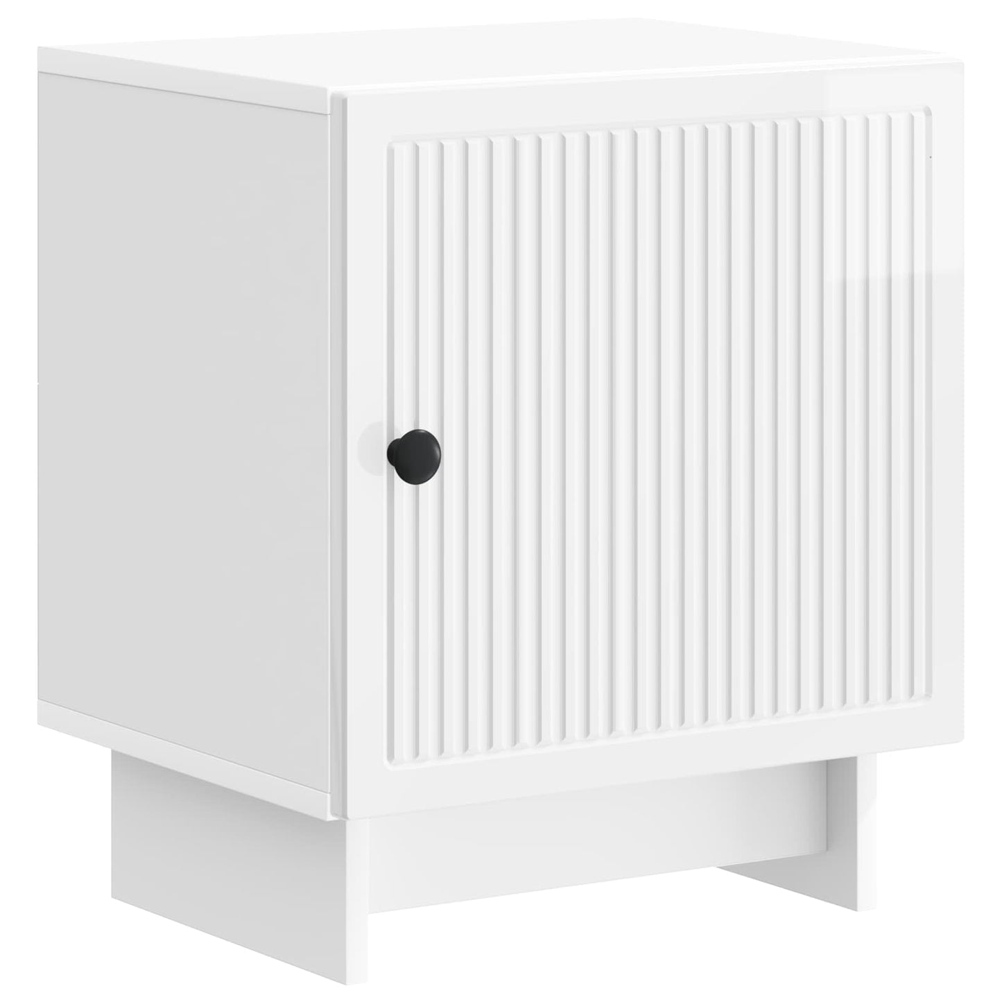 Bedside Cabinet High Gloss White 43 x 34.5 x 50 cm