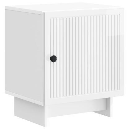 Bedside Cabinet High Gloss White 43 x 34.5 x 50 cm