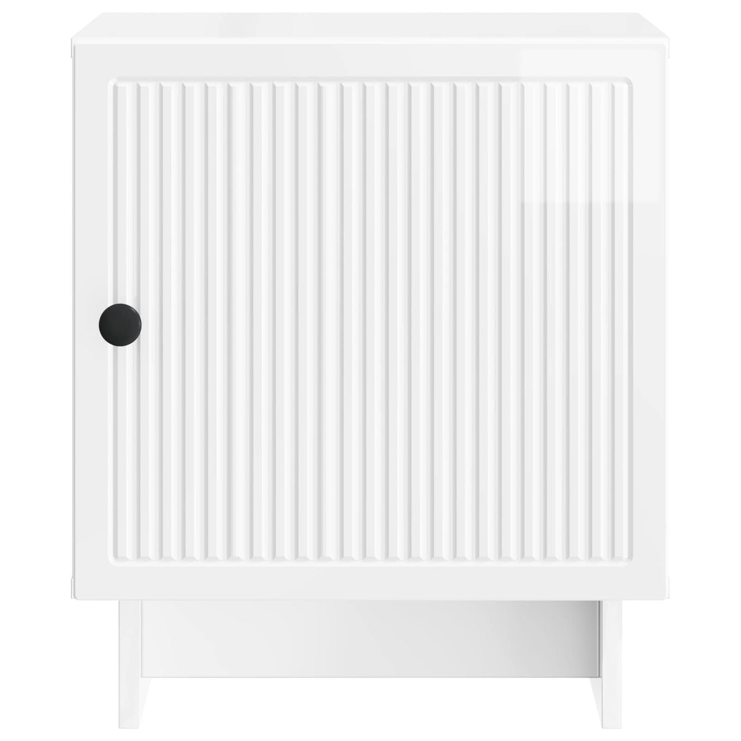 Bedside Cabinet High Gloss White 43 x 34.5 x 50 cm