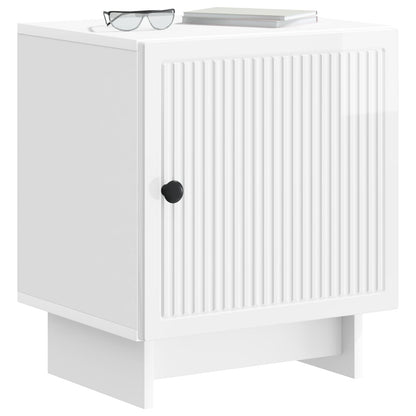 Bedside Cabinet High Gloss White 43 x 34.5 x 50 cm