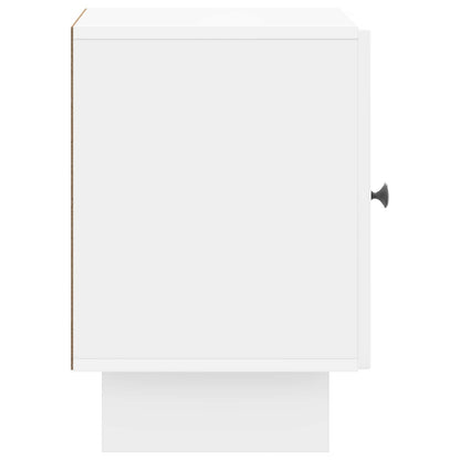 Bedside Cabinet High Gloss White 43 x 34.5 x 50 cm