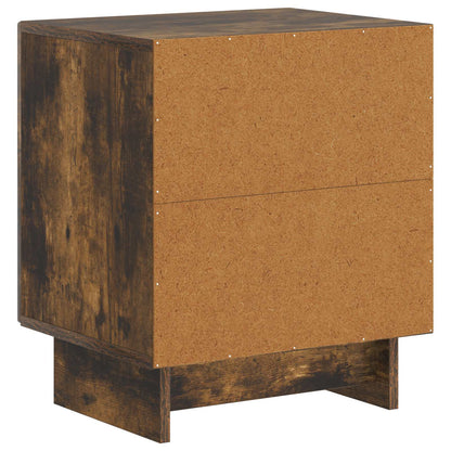 Bedside Cabinet Smoked Oak 43 x 34.5 x 50 cm Engineered Wood