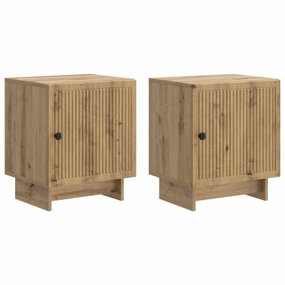 Bedside Cabinet 2 pcs Artisan Oak 43 x 34.5 x 50 cm