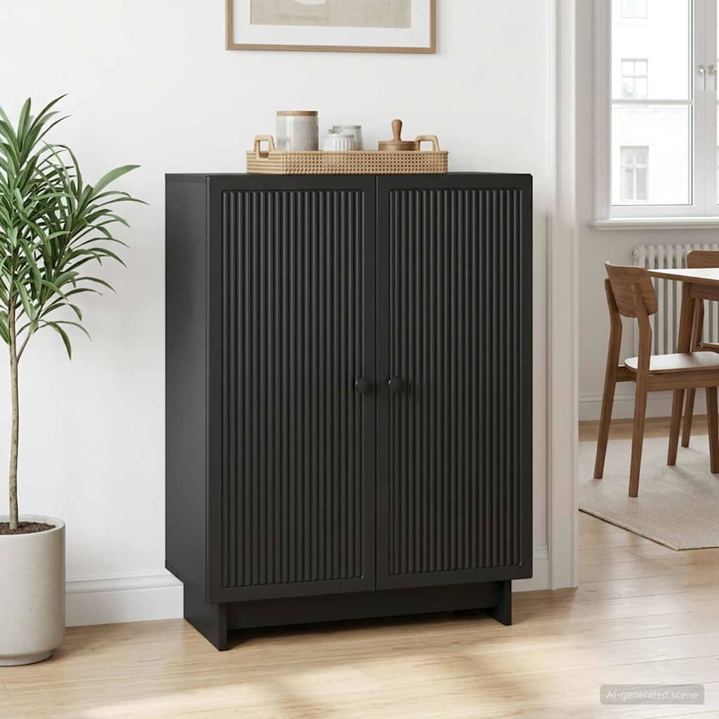 Sideboard Black 66 x 34.5 x 90 cm Engineered Wood