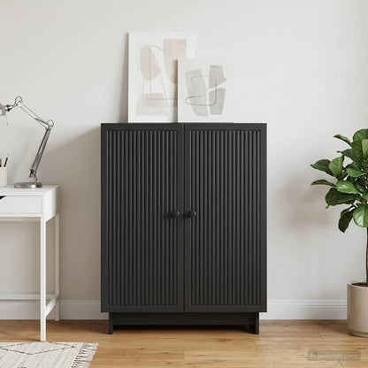 Sideboard Black 66 x 34.5 x 90 cm Engineered Wood