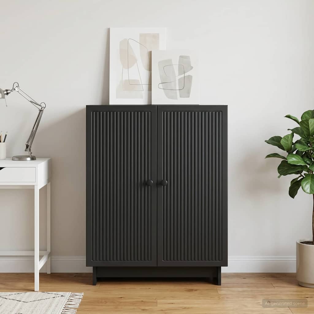 Sideboard Black 66 x 34.5 x 90 cm Engineered Wood