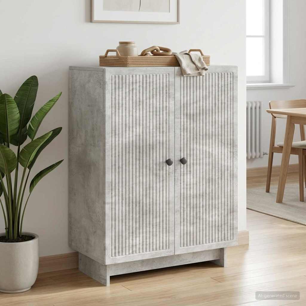 Sideboard Concrete Grey 66 x 34.5 x 90 cm Engineered Wood