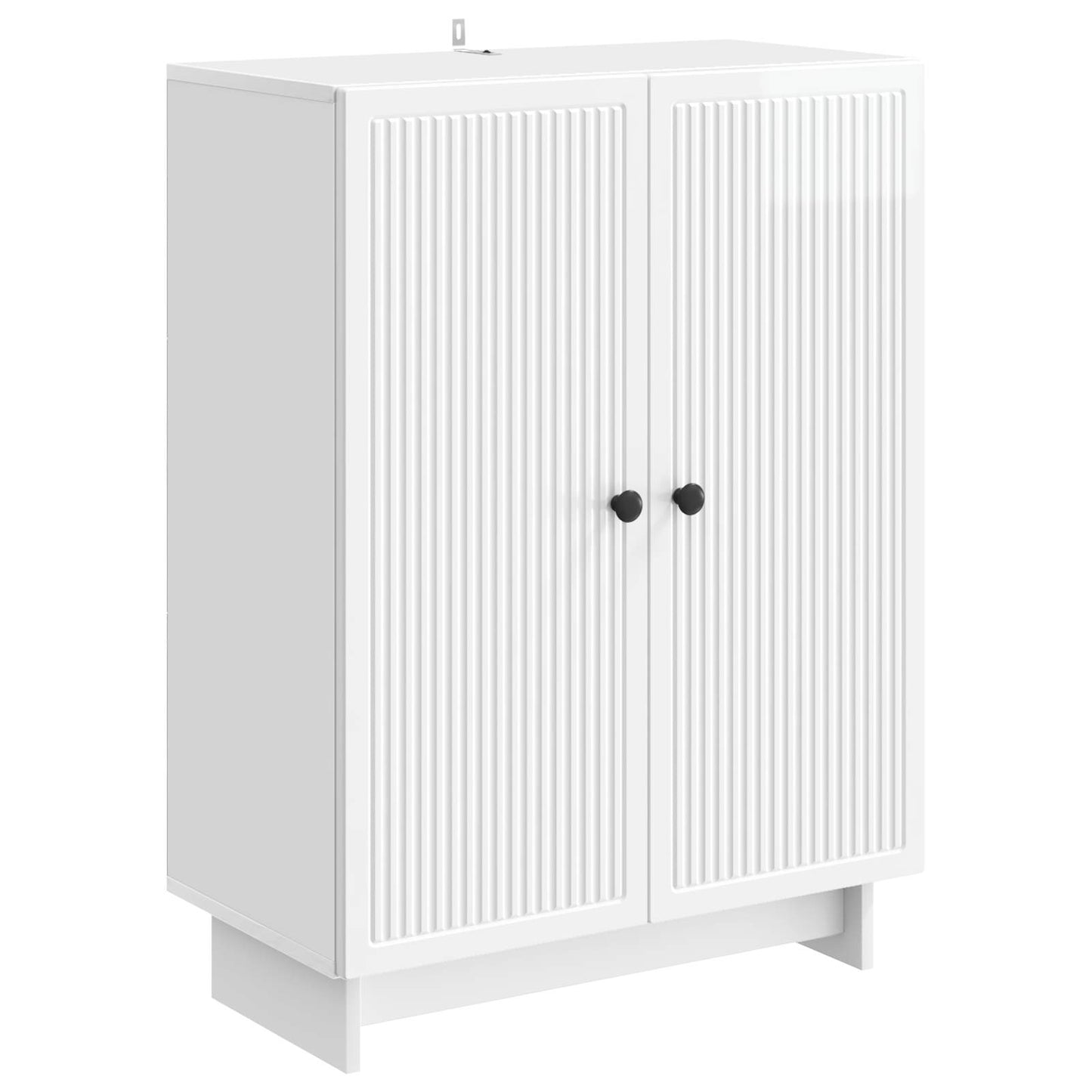 Sideboard High Gloss White 66 x 34.5 x 90 cm Engineered Wood