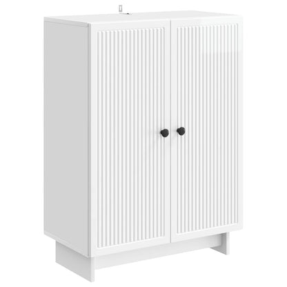 Sideboard High Gloss White 66 x 34.5 x 90 cm Engineered Wood
