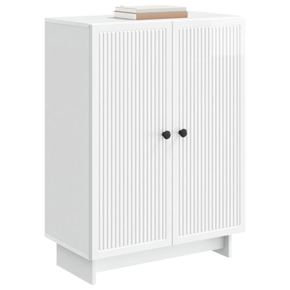 Sideboard High Gloss White 66 x 34.5 x 90 cm Engineered Wood
