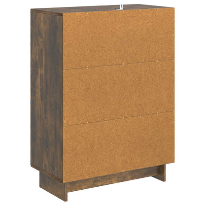 Sideboard Smoked Oak 66 x 34.5 x 90 cm Engineered Wood