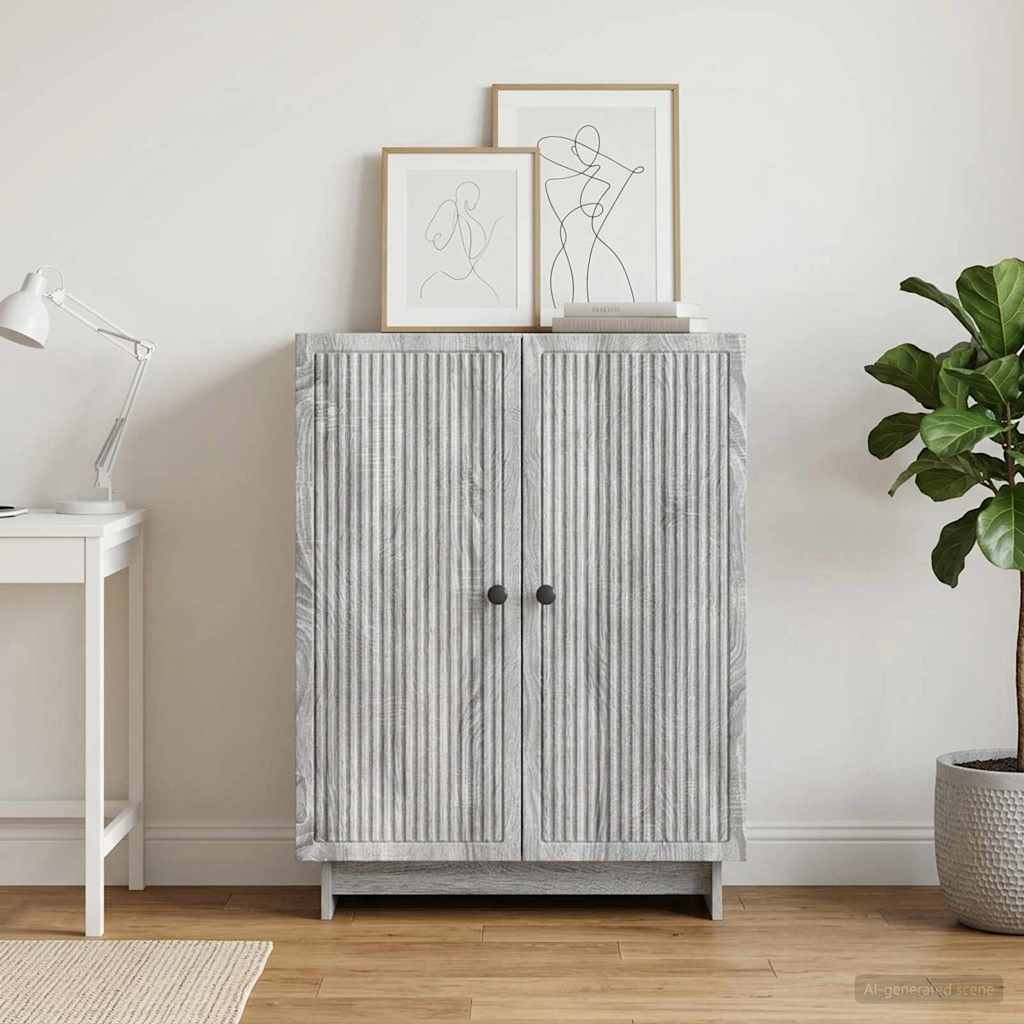 Sideboard Grey Sonoma 66 x 34.5 x 90 cm Engineered Wood
