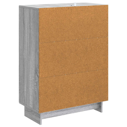 Sideboard Grey Sonoma 66 x 34.5 x 90 cm Engineered Wood