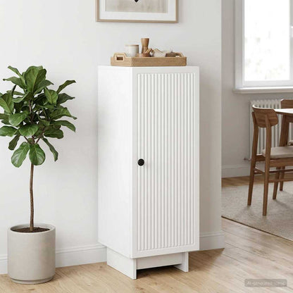 Sideboard High Gloss White 33 x 34.5 x 90 cm Engineered Wood