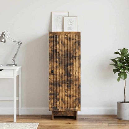 Sideboard Smoked Oak 33 x 34.5 x 90 cm Engineered Wood