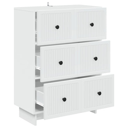Drawer Cabinet White 66 x 34.5 x 90 cm Engineered Wood