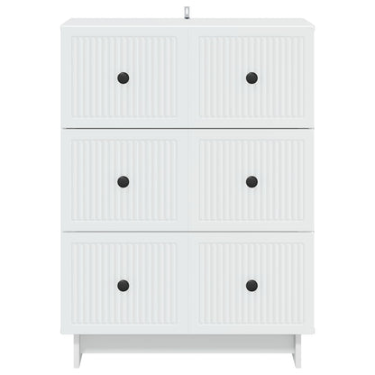 Drawer Cabinet White 66 x 34.5 x 90 cm Engineered Wood