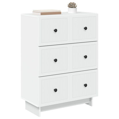 Drawer Cabinet White 66 x 34.5 x 90 cm Engineered Wood