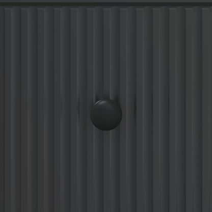 Drawer Cabinet Black 66 x 34.5 x 90 cm Engineered Wood
