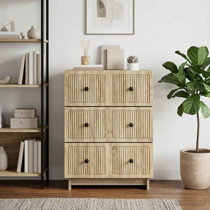 Drawer Cabinet Sonoma Oak 66 x 34.5 x 90 cm Engineered Wood