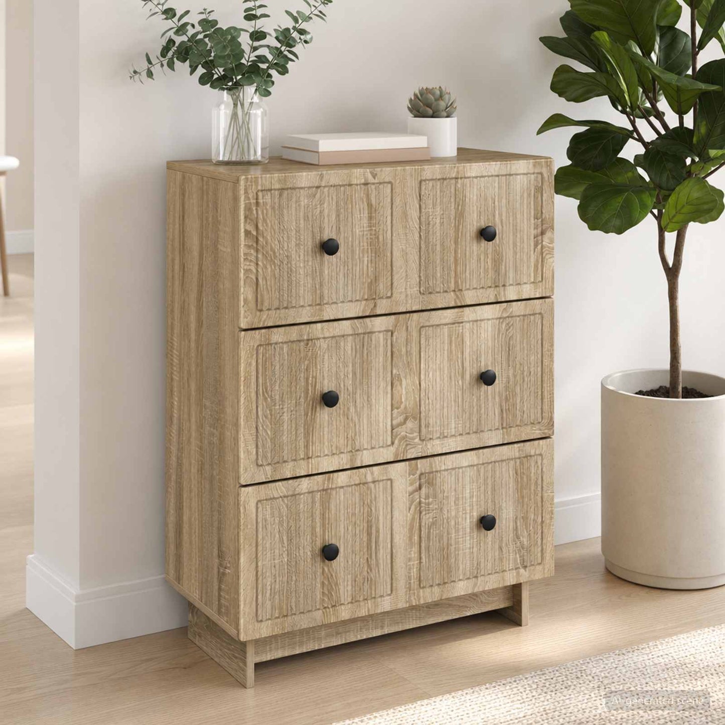 Drawer Cabinet Sonoma Oak 66 x 34.5 x 90 cm Engineered Wood