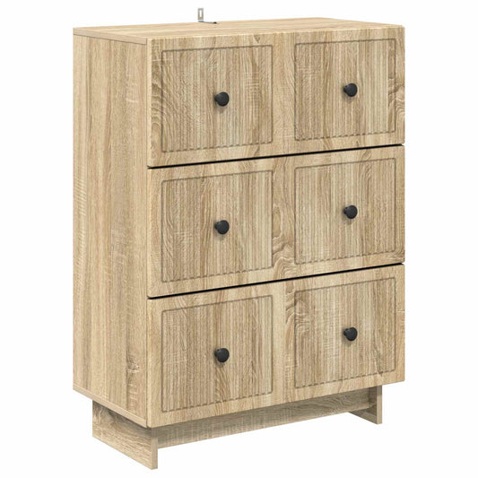 Drawer Cabinet Sonoma Oak 66 x 34.5 x 90 cm Engineered Wood
