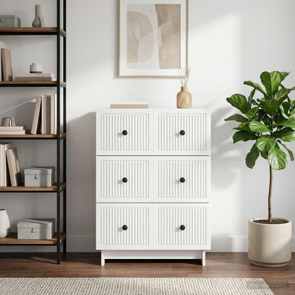 Drawer Cabinet High Gloss White 66 x 34.5 x 90 cm