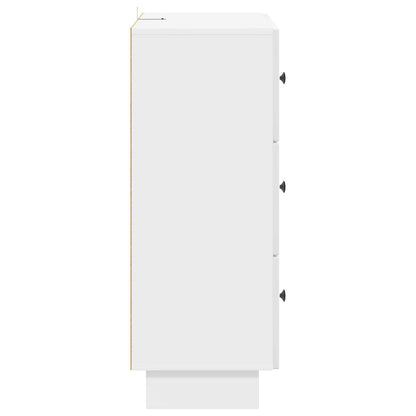 Drawer Cabinet High Gloss White 66 x 34.5 x 90 cm