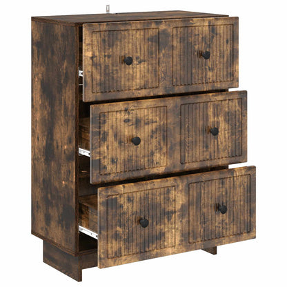 Drawer Cabinet Smoked Oak 66 x 34.5 x 90 cm Engineered Wood