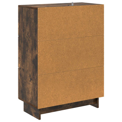 Drawer Cabinet Smoked Oak 66 x 34.5 x 90 cm Engineered Wood
