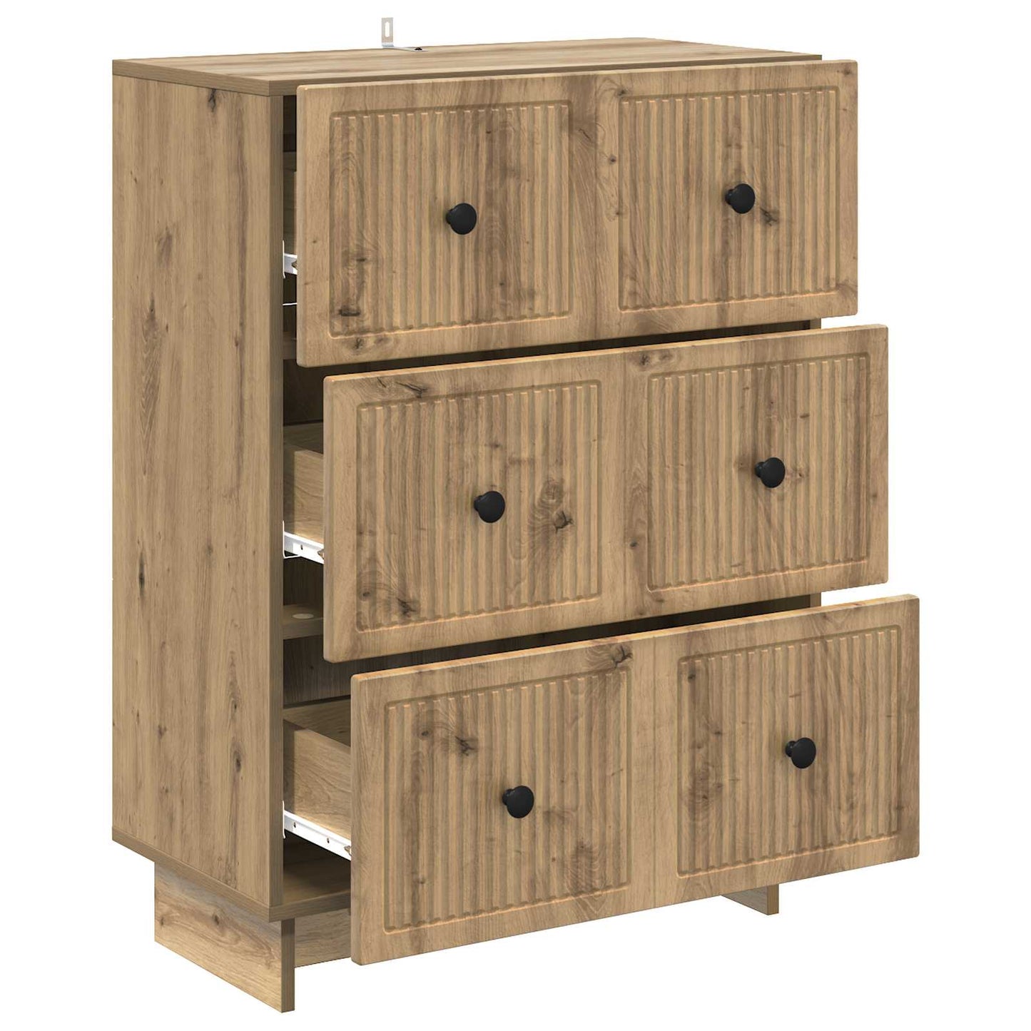 Drawer Cabinet 66 x 34.5 x 90 cm Engineered Wood Artisan Oak
