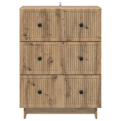 Drawer Cabinet 66 x 34.5 x 90 cm Engineered Wood Artisan Oak