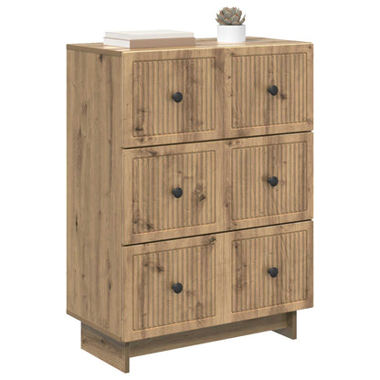 Drawer Cabinet 66 x 34.5 x 90 cm Engineered Wood Artisan Oak