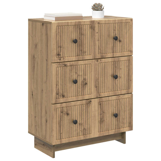 Drawer Cabinet Artisan Oak 66 x 34.5 x 90 cm Engineered Wood