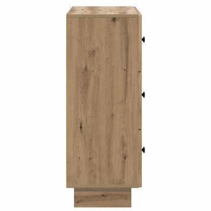 Drawer Cabinet 66 x 34.5 x 90 cm Engineered Wood Artisan Oak