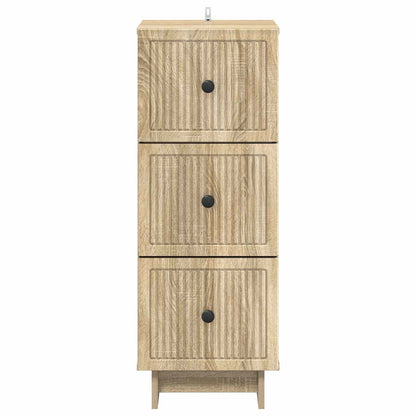 Drawer Cabinet Sonoma Oak 33 x 34.5 x 90 cm Engineered Wood
