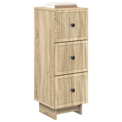 Drawer Cabinet Sonoma Oak 33 x 34.5 x 90 cm Engineered Wood