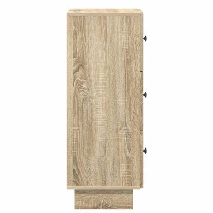 Drawer Cabinet Sonoma Oak 33 x 34.5 x 90 cm Engineered Wood