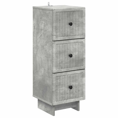 Drawer Cabinet Concrete Grey 33 x 34.5 x 90 cm Engineered Wood